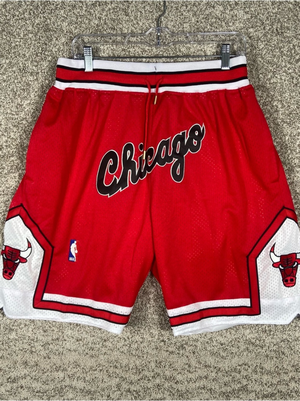 Just Don Chicago Bulls Basketball Shorts Mens XXL 1997 1998 Michael Jordan Red
